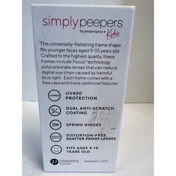 Peepers Kids Blue Light Filtering Glasses Clear Frame Ages 5-10 - Picture 3 of 4